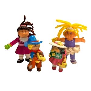 Vintage Cabbage Patch Kids CPK Small Plastic/PVC Toys Lot of 4